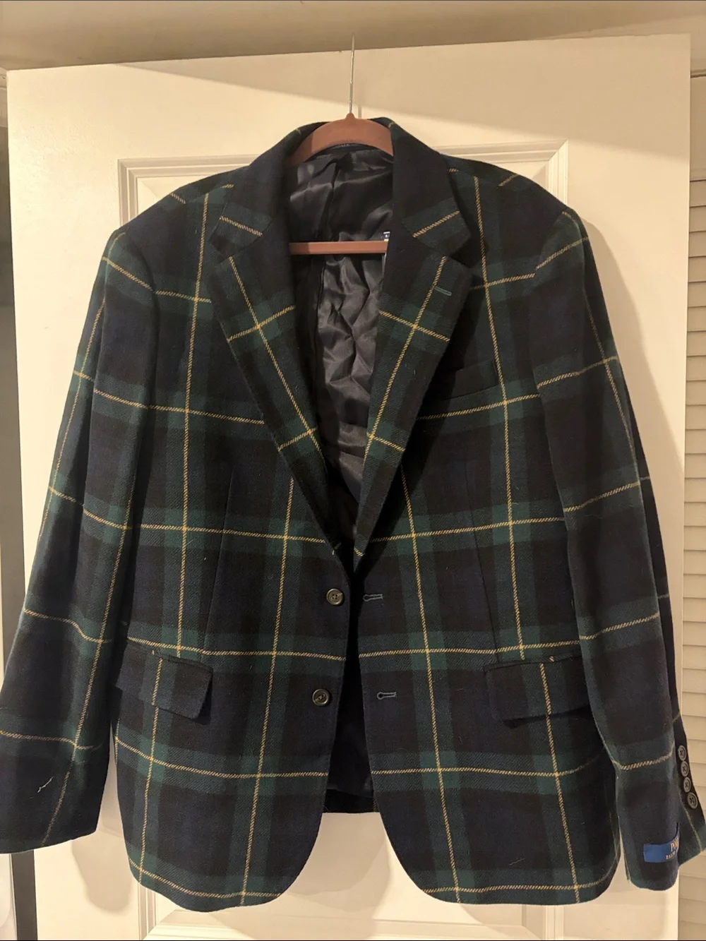 Polo by Ralph Lauren Navy & Green Plaid Sport Coat